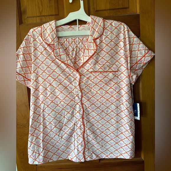 Target Other - Roller Rabbit Pink and White Scallop Pajama Set